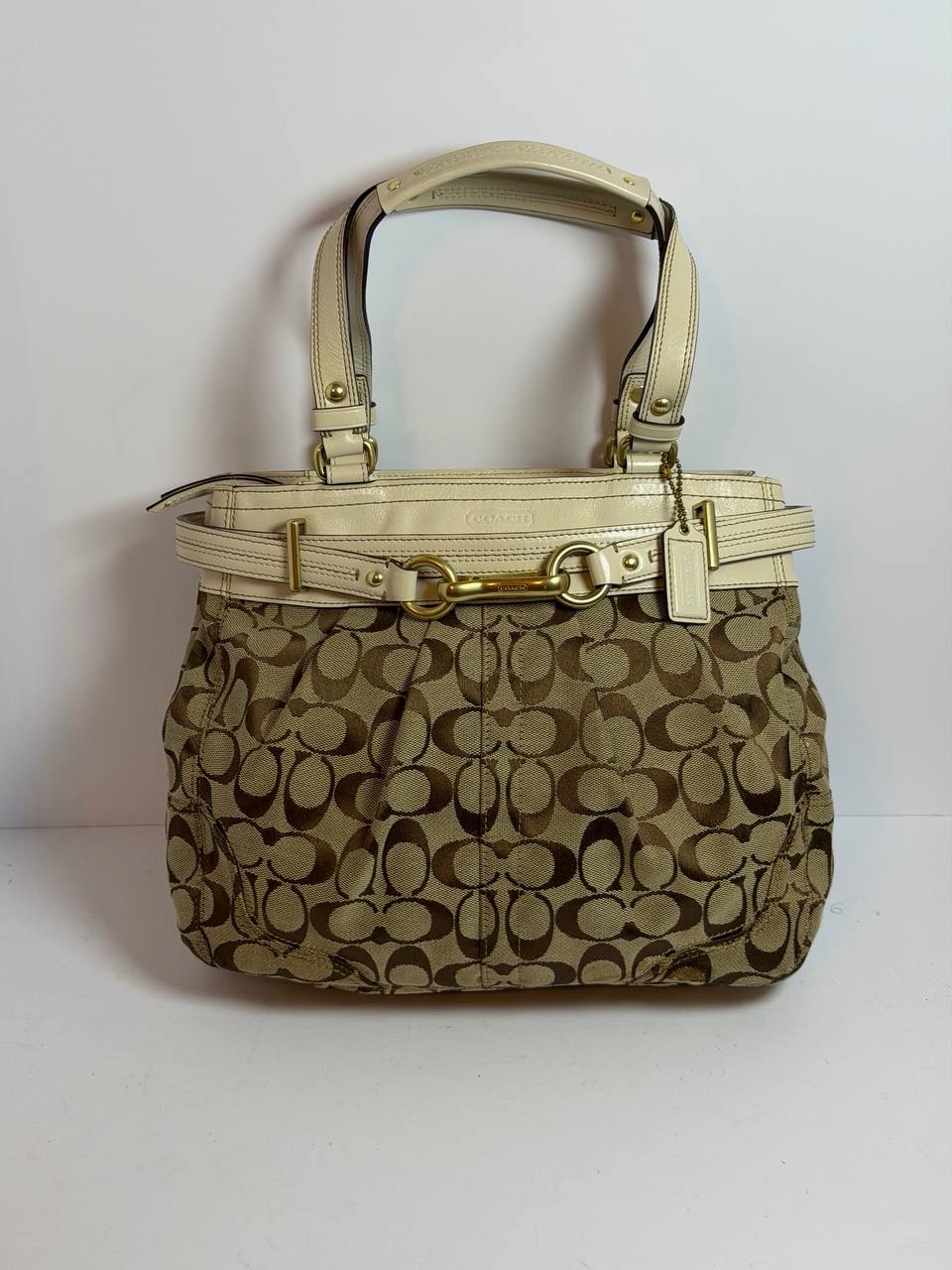 Coach Y2k Hamptons Khaki Signature Carryall Tote Bag
